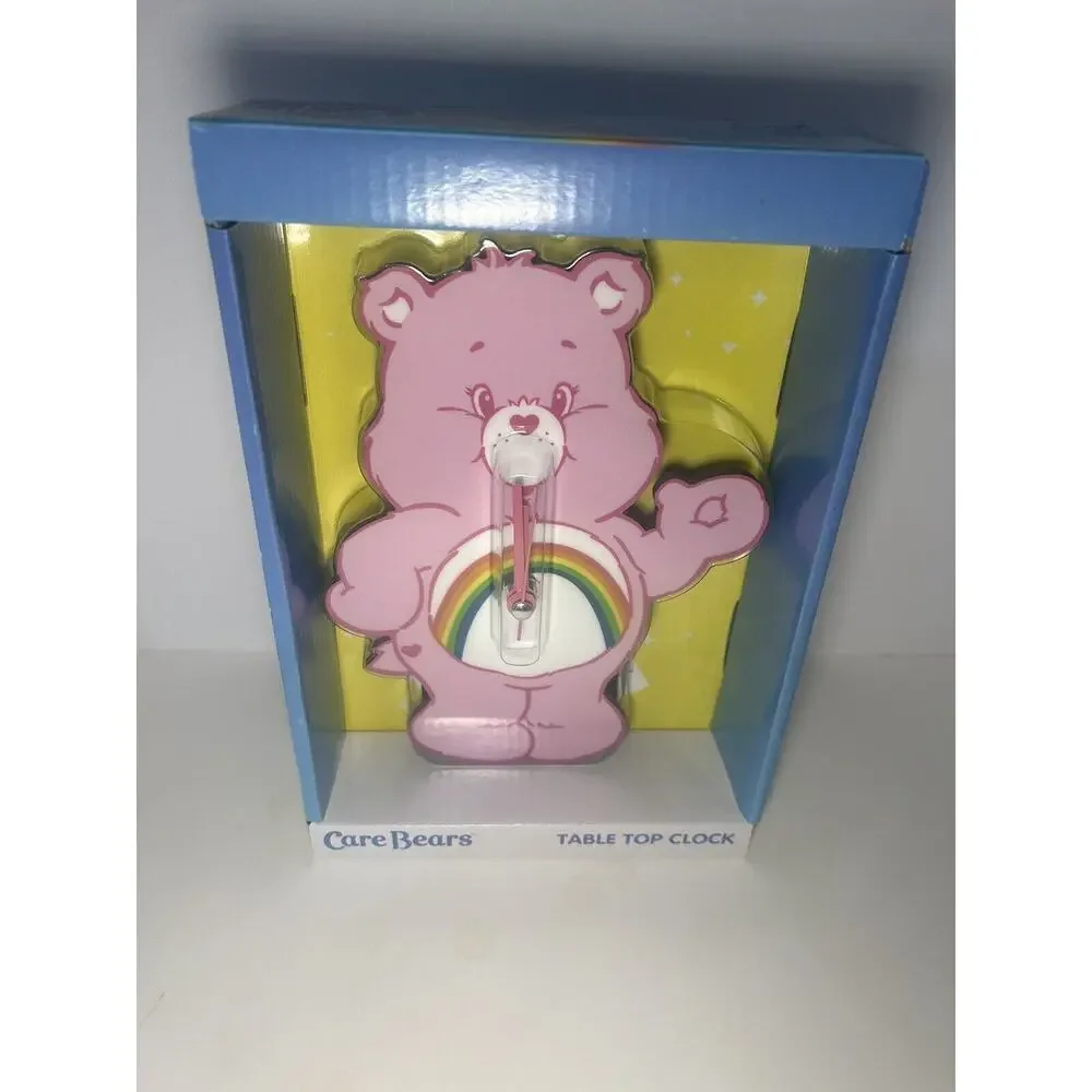 NEW Rare Rainbow Carebear Analog Clock - Picture 2 of 5